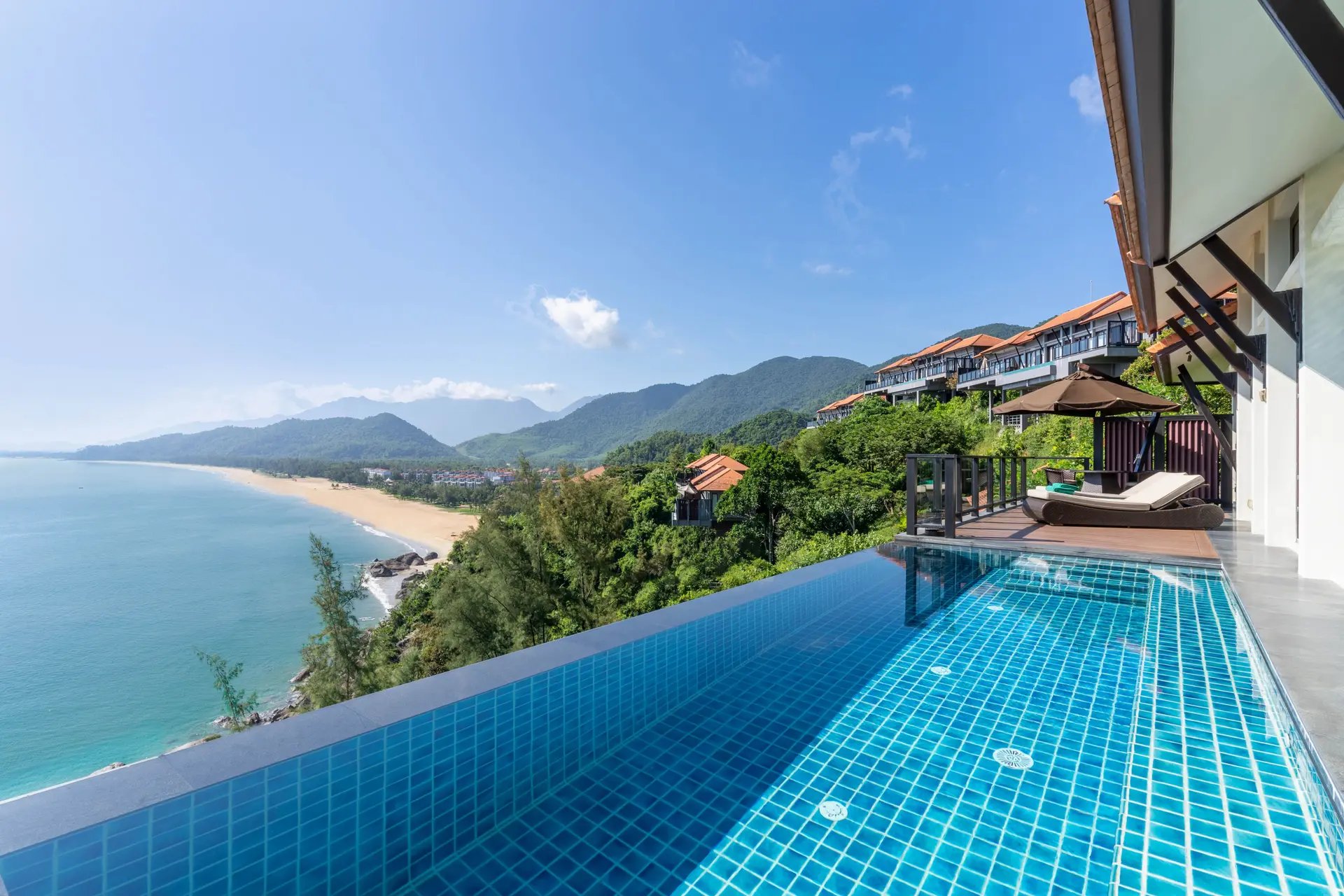 OSK Ombak resort amenities — Sky Gym, Yoga Deck, BBQ area, Eco Trail across two facility levels